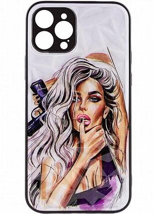 Tpu+pc чехол prisma ladies для apple iphone 12 pro (6.1") purple