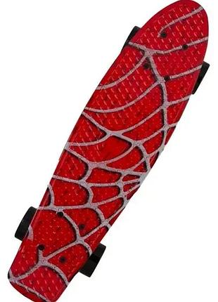 Пенни борд скейтборд penny board fish skateboards 22" abec-7 с светящимися колесами