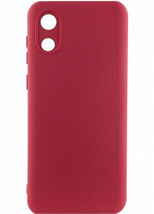 Чехол silicone cover lakshmi full camera (a) для samsung galaxy a03 core бордовый / marsala