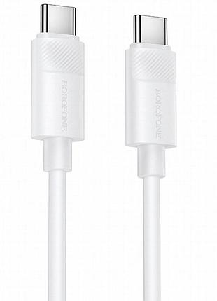 Дата кабель borofone bx123 leya type-c to type-c 60w (1m) white
