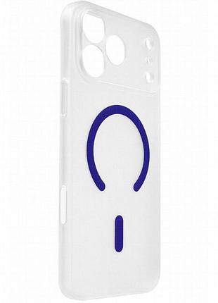 Чехол pc slim matte with magnetic fit (camera button) для apple iphone 17 pro (6.3") blue