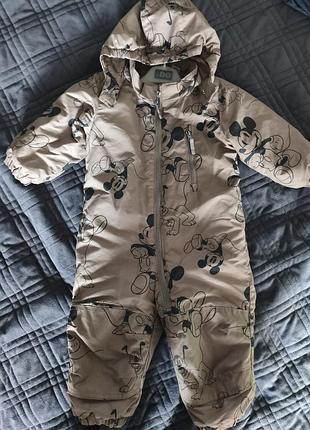 Зимовий комбінезон для хлопчиків h&m з принтом міккі маус