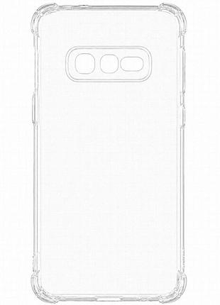 Tpu чехол getman ease logo усиленные углы full camera для samsung galaxy s10e бесцветный (прозрачный)