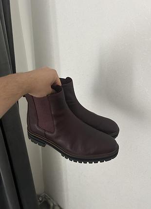Челсі чоловічі timberland челсі темно-вишневі шкіряні 41-42 розмір 26,5 см
