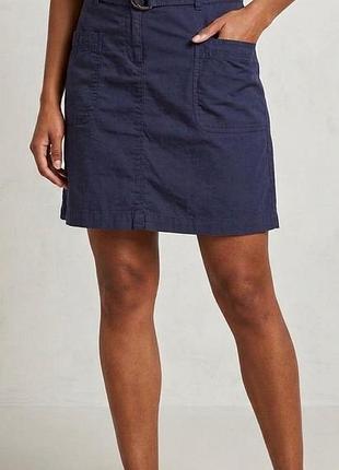 Темно синяя юбка dorothy perkins uk10 100%хлопок