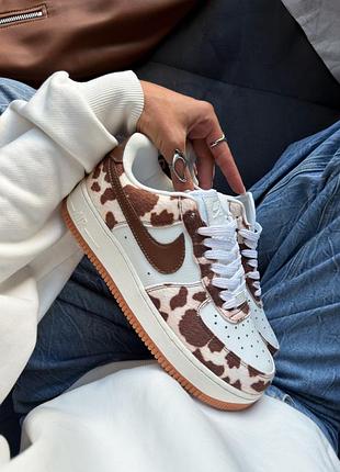 Кроссовки nike air force 1 cow print field