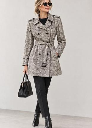 Тренч змеиный принт, хлопок