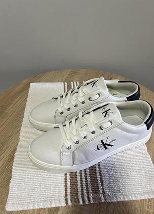 Кеди чоловічі calvin klein білі шкіряні 45 розмір