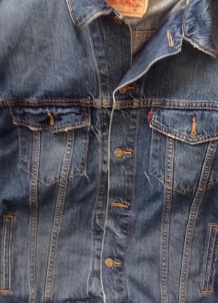 Куртка джинсова чоловіча синя жакет levis xl
