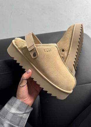 Ugg lanah clog platform beige