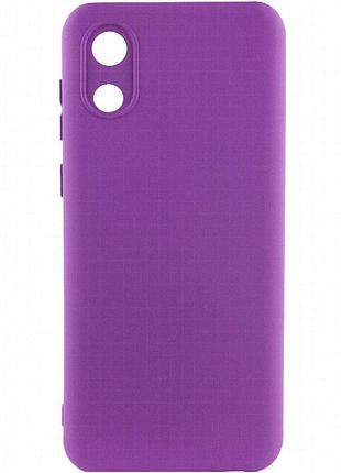 Чехол silicone cover lakshmi full camera (a) для samsung galaxy a03 core фиолетовый / purple