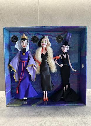 Ляльковий набір для дівчинки mattel disney princess злісні персонажі: євіл квін, круелла де віль, ізма