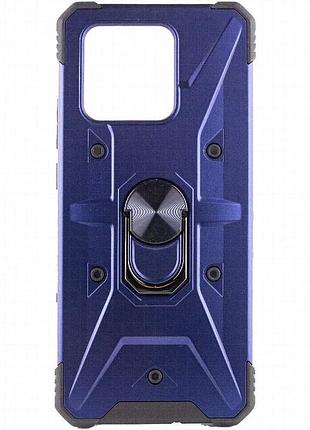 Ударопрочный чехол pathfinder ring для xiaomi redmi 10c / poco c40 синий / navy