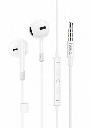 Стерео наушники hoco m109 pure joe (3.5mm/1.2m) white