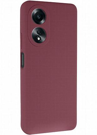 Чехол silicone cover lakshmi full camera (aaa) для oppo a58 4g бордовый / plum