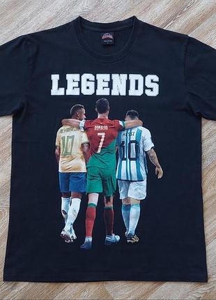 Чоловіча футболка rock&amp;tees legends neymar ronaldo messi