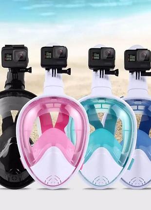 Маска на все лицо tribord easybreath для снорклинга, подводного плавания, дайвинга