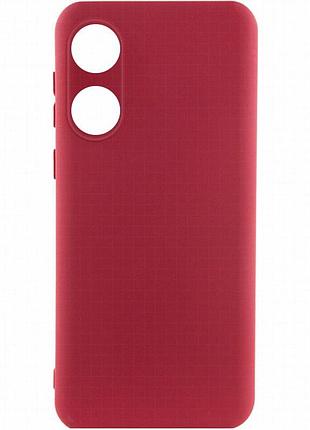 Чехол silicone cover lakshmi full camera (a) для oppo a58 4g бордовый / marsala
