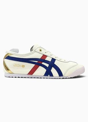 Жіночі кросівки asics onitsuka tiger mexico 66 white blue red / smb+ 🔗