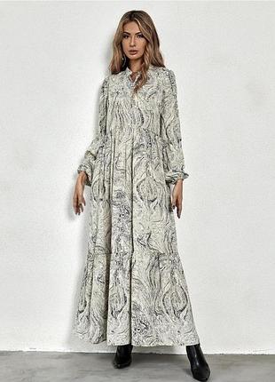 Красивое длинное платье, ярусное платье р л