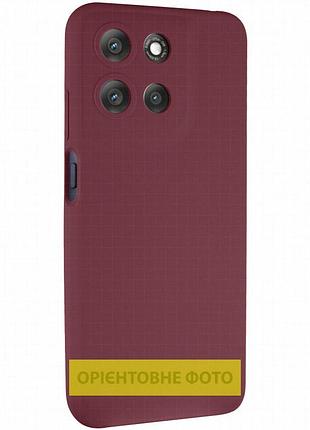 Чехол silicone cover lakshmi full camera (aaa) для motorola moto g15 4g бордовый / plum
