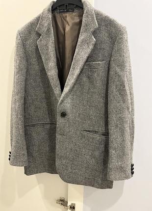 Піджак чоловічий harris tweed вовняний сірий