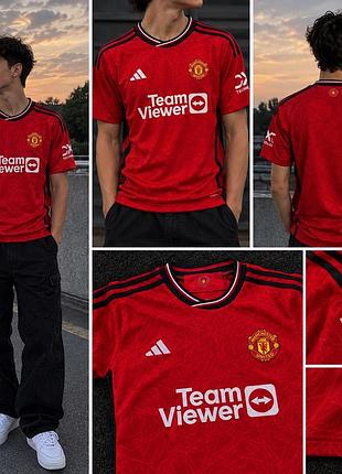 Футбольна форма чоловіча adidas manchester united home 2023/2024 червона