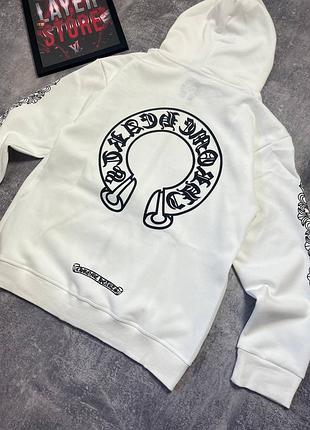 Худі чоловіче chrome hearts біле 5