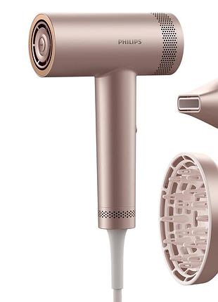 Фен philips 8000 series, 1400вт, 3 режими, іонізація, хол. обдув, турборежим, рожевий