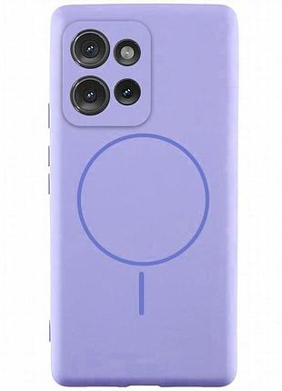 Чехол silicone cover lakshmi full camera (aa) with magnetic fit для motorola moto g75 5g сиреневый / dasheen