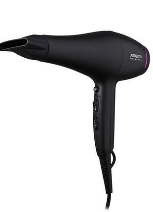 Фен ardesto violet pro hd-y222pro, 1850-2200вт, 2 швидкості, 3темп.режима, дифузор, чорний