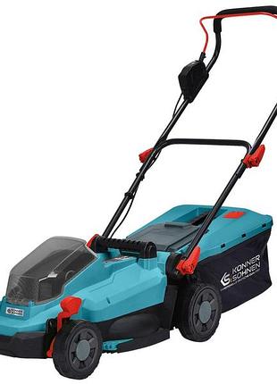Газонокосарка акумуляторна konner&sohnen ks 33lm-20v 20в 33см 30л 25-75мм 14кг (без акб та зп)