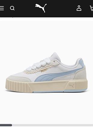 Кеди жіночі puma білі з блакитним, розмір 37.5-38