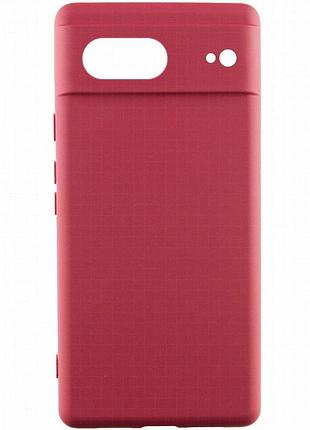 Чехол silicone cover lakshmi full camera (aaa) для google pixel 7 бордовый / plum