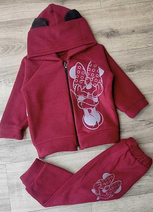 Костюм флісовий "minnie mouse" бордо