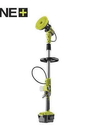 Щітка телескопічна ryobi rwts18-0, акумуляторна 18в one+, 15см, 210об/хв, ручка 1-1.4м, подача води та миючого засобу, ipx7, 3.4кг