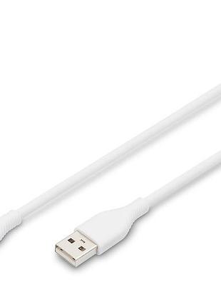 Кабель usb-a > usb-c зарядка/синхронизации, digitus, 1м, usb 2.0, 60w, силиконовый, белый