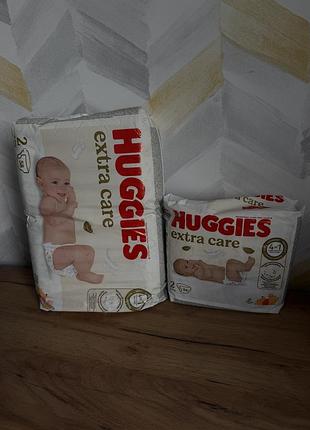 Підгузки huggies extra care розмір 2 ( 82 шт) упаковки нові