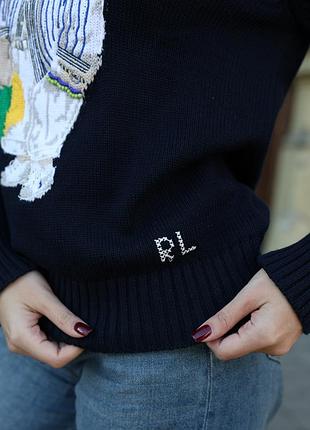 Светр polo bear crewneck sweater black 5