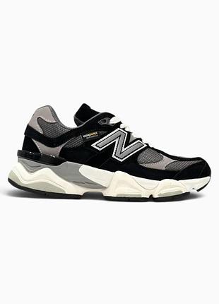 Женские кроссовки new balance 9060 cordura gore-tex black grey white thermo / smb+ 🔗