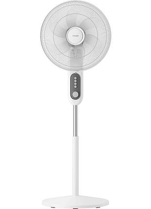 Вентилятор philips напольный series 1001, 45см, 47вт, пульт ду, опора круглая, белый