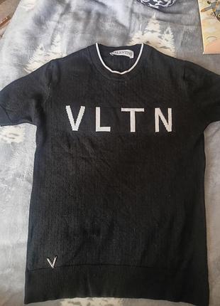 Футболка чоловіча valentino vltn чорна