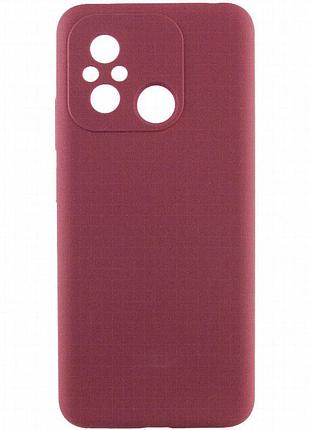 Чехол silicone cover lakshmi full camera (aaa) для xiaomi redmi 12c бордовый / plum
