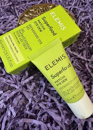 Охолоджуючий гель для шкіри навколо очей elemis superfood matcha eye dew, 15 мл