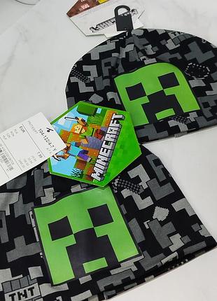 Дитяча осіння шапочка для хлопчика 4-5 років minecraft