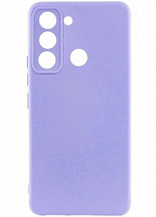 Чехол silicone cover lakshmi full camera (aaa) для tecno spark 8c сиреневый / dasheen