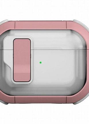 Футляр противоударный locking button для наушников airpods pro pink