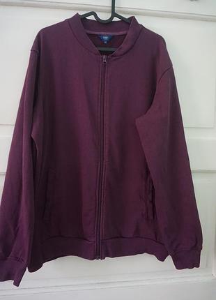 Бомбер женский, трикотажная кофта с длинным рукавом, cotton, размер xl, хлопок 100%, двунитка