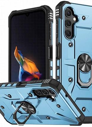 Ударопрочный чехол pathfinder ring для samsung galaxy a54 5g голубой / light blue