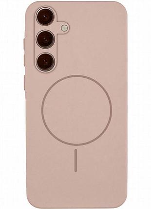 Чехол silicone cover lakshmi full camera (aa) with magnetic fit для samsung galaxy s24 розовый / pink sand